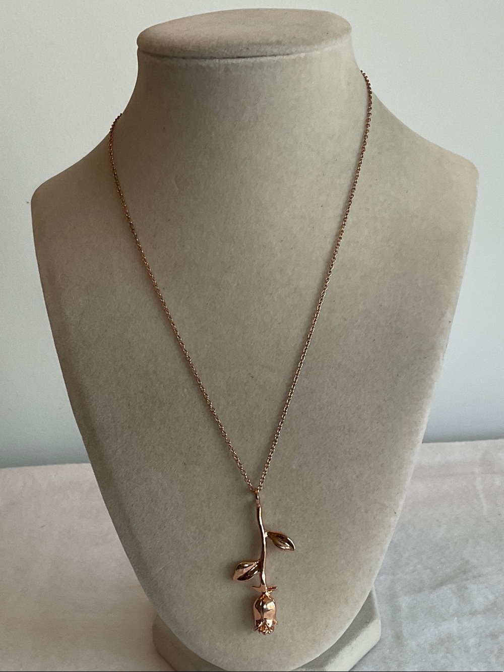 Disney Belle Rose Gold Tone Necklace